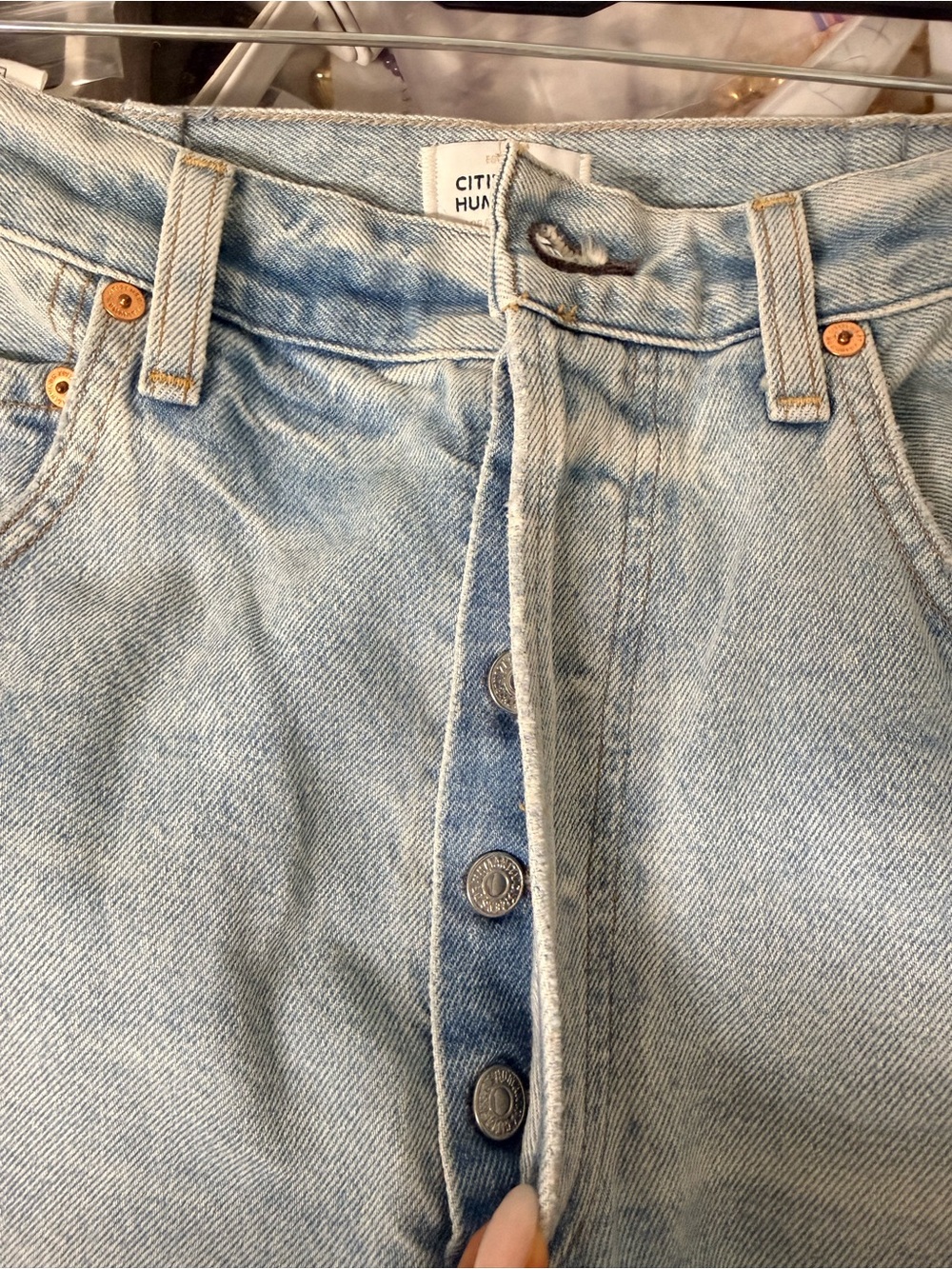 Citizens Of Humanity Barrel Light Blue High-Rise Wide Leg Jeans - Picture 10 of 14